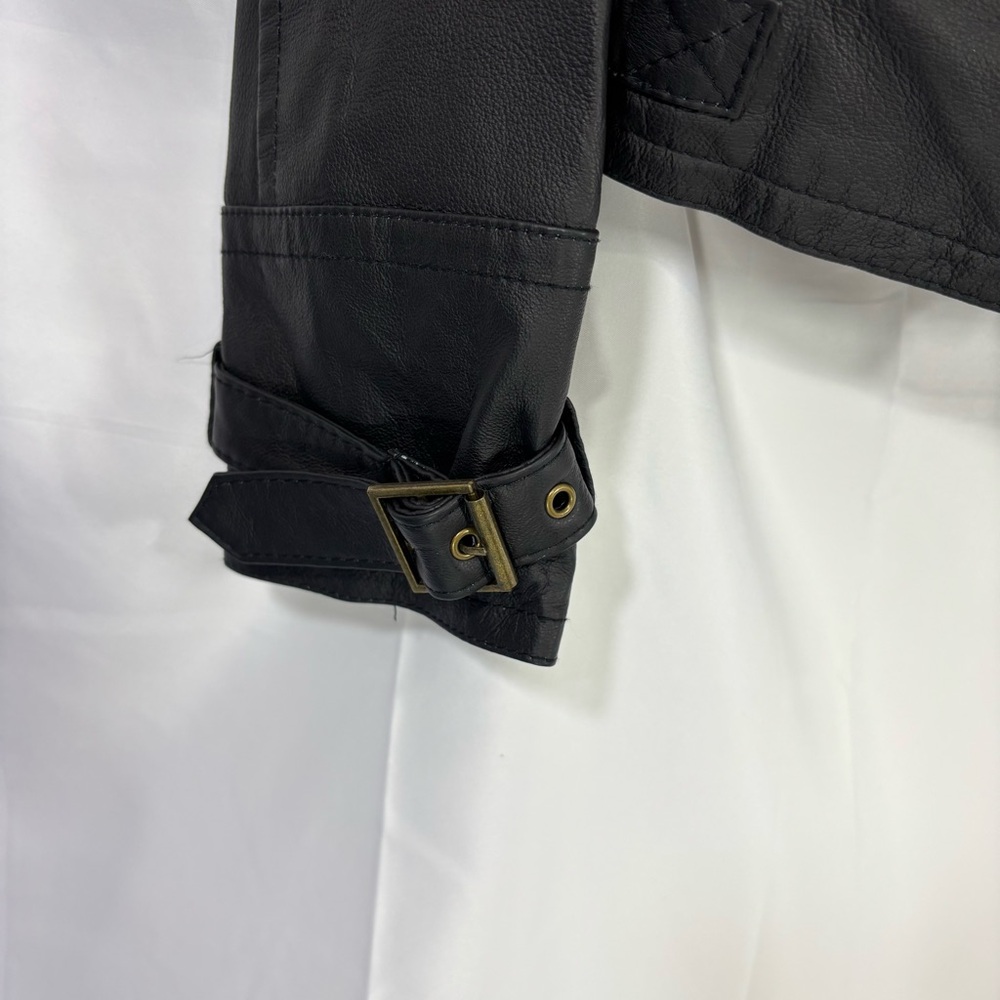 Isaac Mizrahi Black Leather Jacket - Picture 5 of 9
